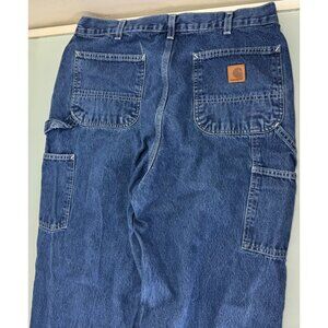 VTG Carhartt Carpenter Jeans Mens 36X36 Loose Original Fit Y2K Workwear B13 DST